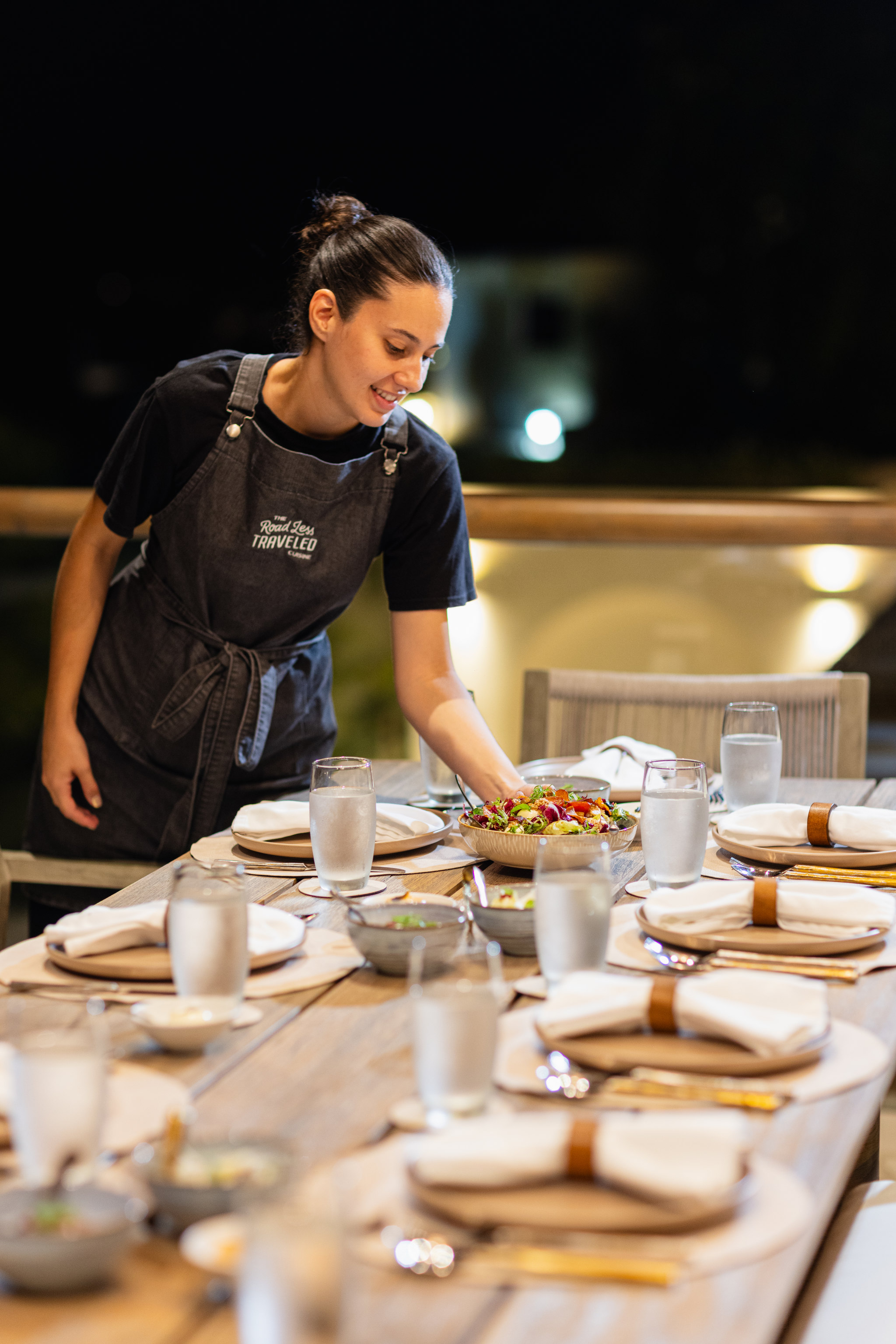 Private dining in residence, table set inside a villa in guanacaste, costa rica.